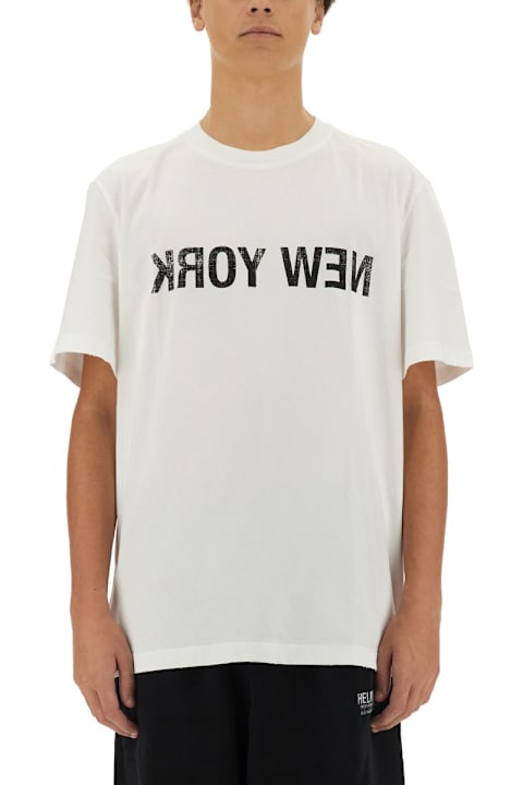 Helmut Lang ملابس علوية لـ القسم الرجالي Helmut Lang T-shirt With Logo