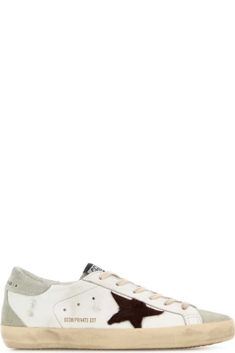 Golden Goose White Leather Superstar Sneakers