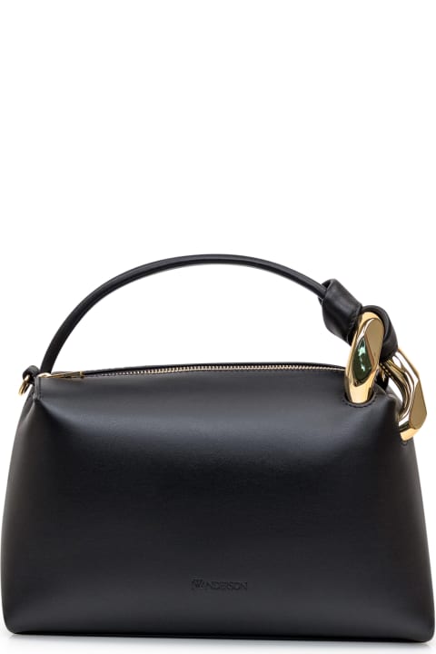 J.W. Anderson Bags for Men J.W. Anderson Corner Shoulder Bag In Black Leather