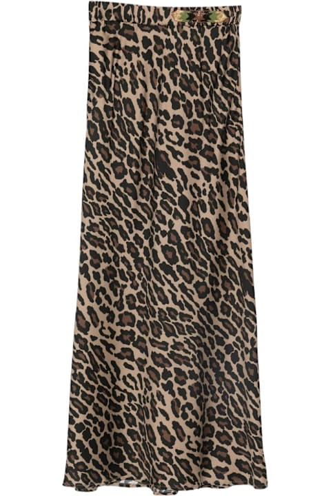 Bazar Deluxe for Men Bazar Deluxe Leopard Print Midi Skirt