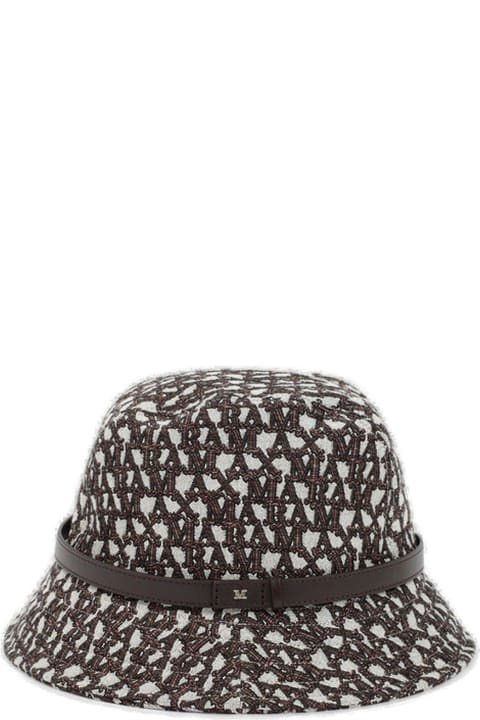 Hats for Women Max Mara All-over Logo Patterned Bucket Hat