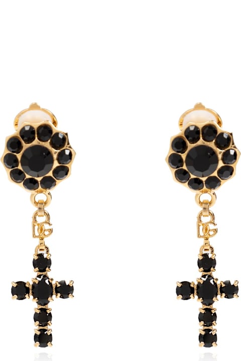 Dolce & Gabbana أقراط لـ السيدات Dolce & Gabbana Clips With Religious Motif