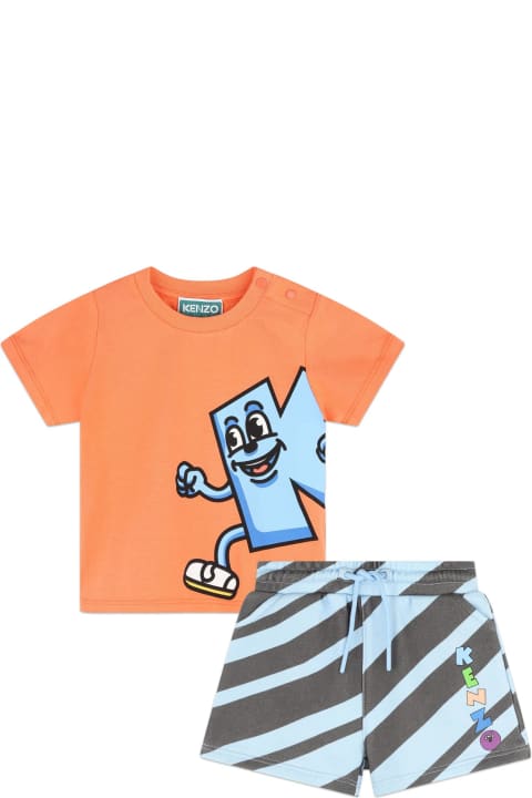 Kenzo Kids Bodysuits & Sets for Baby Girls Kenzo Kids Completo Con Stampa