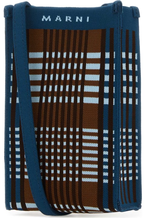Marni Totes for Men Marni Embroidered Fabric Crossbody Bag
