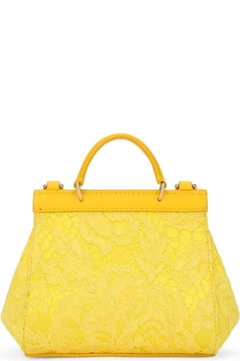 Accessories & Gifts for Baby Girls Dolce & Gabbana Yellow Sicily Mini Hand Bag