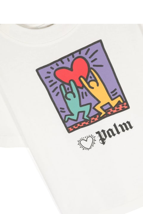 Palm Angels for Kids Palm Angels Pa X Kh Holding Heart Tee