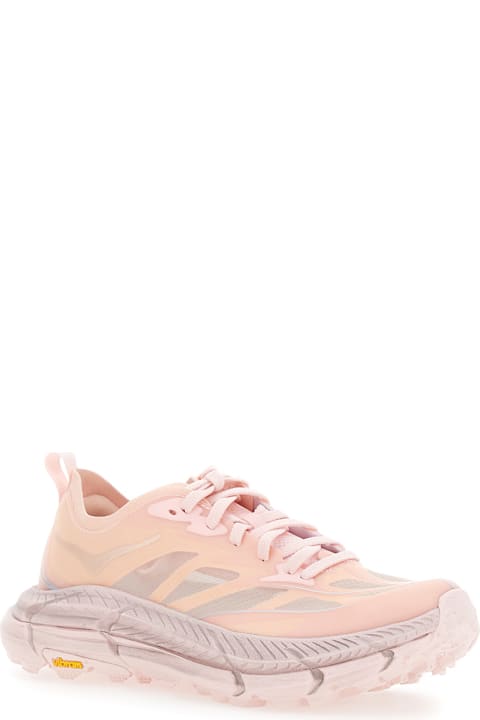 Homeware Hoka 
mafate Speed 4 Lite
 Pink Low Top Sneakers With Mesh Panels In Tech Fabric Unisex