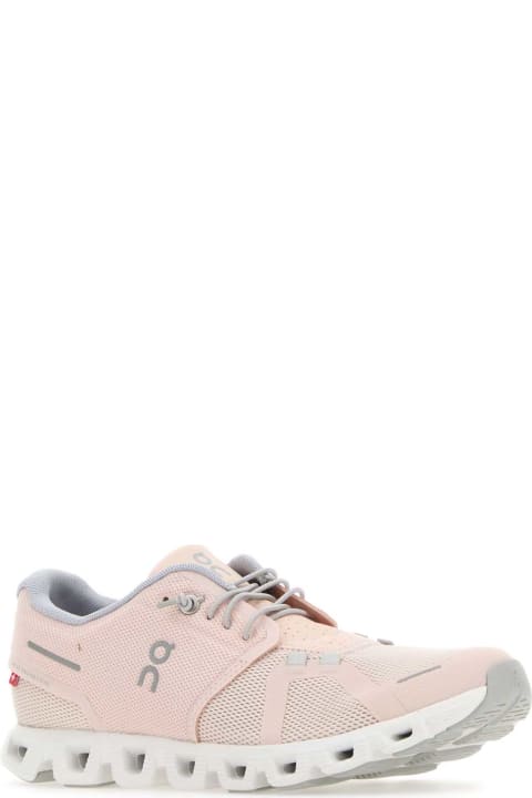 ON Sneakers for Women ON Pastel Pink Fabric Cloud 5 Sneakers
