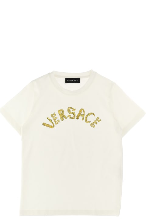 Versace for Kids Versace La Vacanza Capsule Logo Print T-shirt