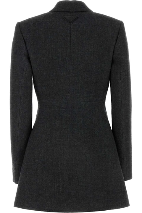 Prada Coats & Jackets for Women Prada Charcoal Wool Blazer