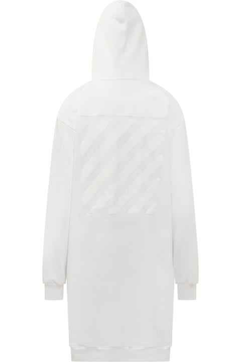 Off-White for Women Off-White Diagonal Hoodie Dress