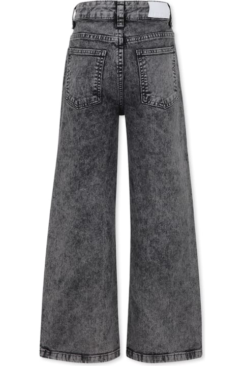 Homeware MSGM Grey Jeans For Girl With Rhinestones