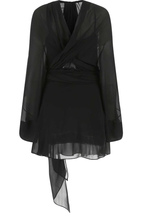ウィメンズ新着アイテム Maison Margiela Black Silk Mini Dress