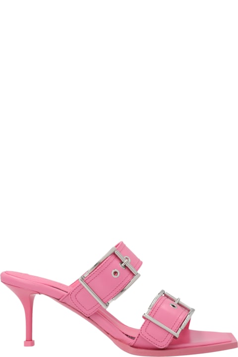 Alexander McQueen Shoes for Women Alexander McQueen Pink Punk Sandal With Double Buckle