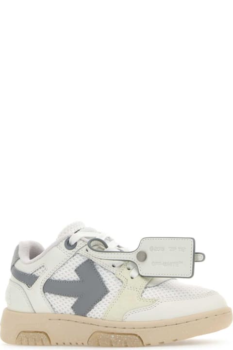 Shoes for Women Off-White White Mesh And Leather Out Of Office Sneakers