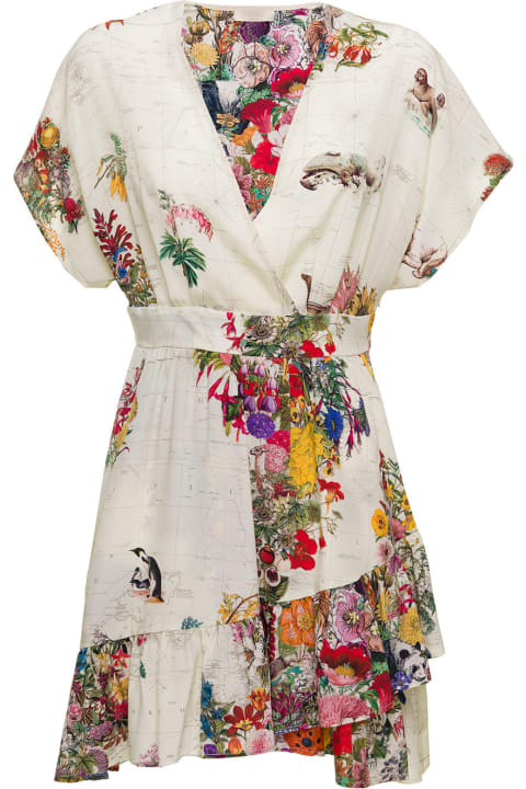 Momonì Woman's Silk Floral Printed Dress