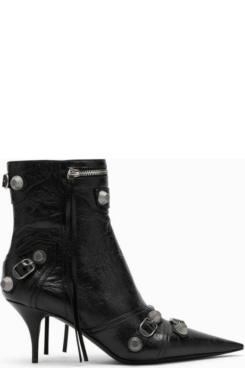 Fashion for Women Balenciaga Black Leather Cagole Ankle Boot