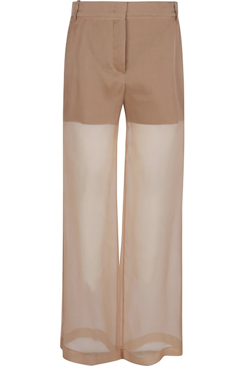Pinko for Women Pinko Transparency Pants In Linen And Organza
