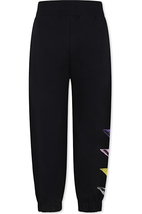 Bottoms for Girls Diadora Black Trousers For Girl With Logo