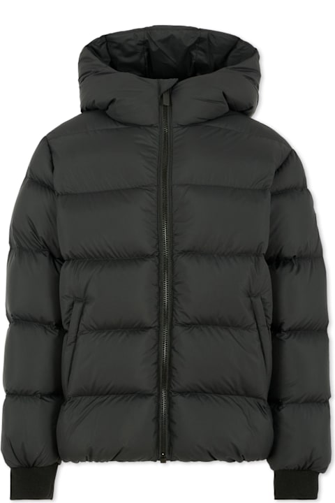 Homeware Colmar Black Down Jacket For Kids With Logo