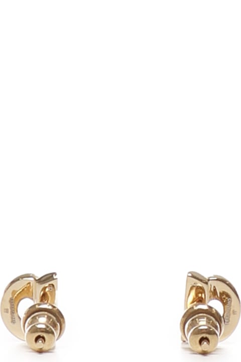 ウィメンズ イヤリング Ferragamo Gancini Earrings With Rhinestones