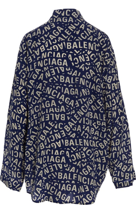 ウィメンズ Balenciagaのウェア Balenciaga Printed Silk Pajama Blouse