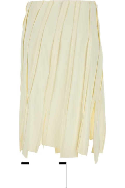 ウィメンズ スカート Bottega Veneta Ivory Stretch Viscose Skirt