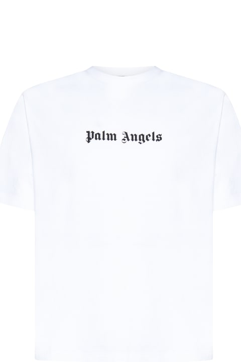 Palm Angels Topwear for Men Palm Angels Logo-print Crew-neck T-shirt