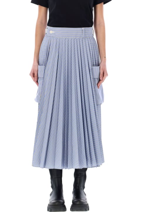 Fashion for Women Sacai Thomas Mason Cotton Poplin Skirt
