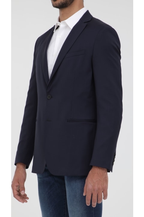 Tonello Coats & Jackets for Men Tonello Blue Wool Jacket