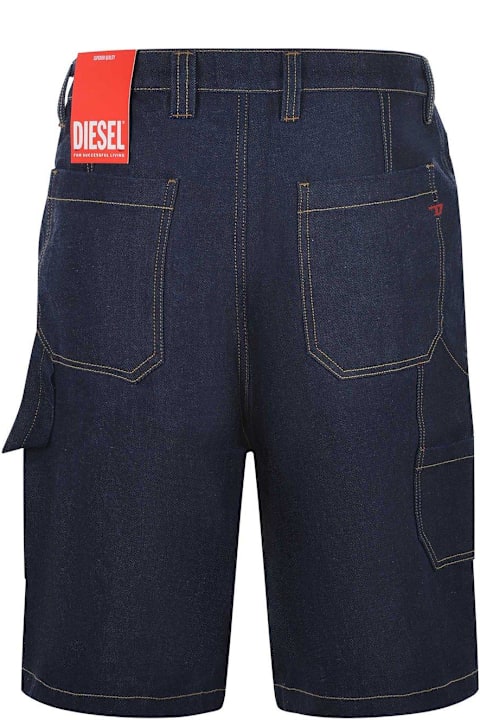 Diesel سراويل لـ القسم الرجالي Diesel Logo Patch Denim Shorts