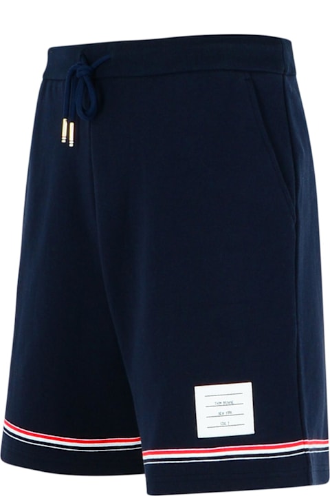 Thom Browne Pants for Men Thom Browne Navy Cotton Bermuda Shorts