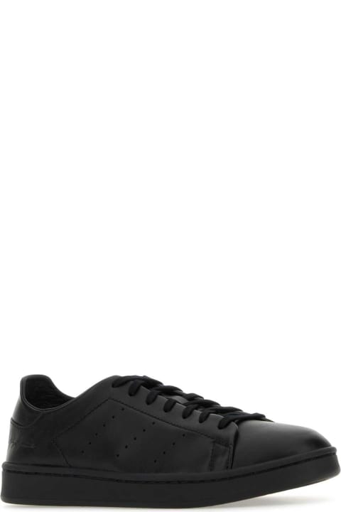 Y-3 Men Y-3 Black Leather Stan Smith Sneakers