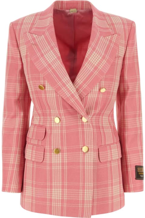 ウィメンズ Gucciのコート＆ジャケット Gucci Embroidered Wool Blend Blazer