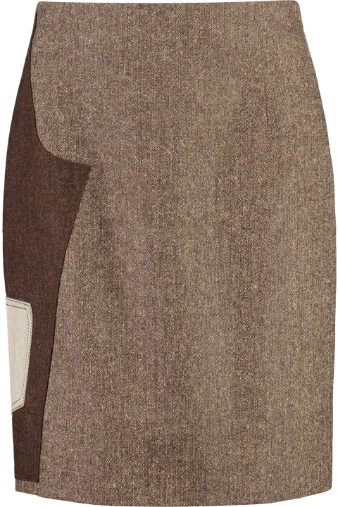 Moschino for Women Moschino Wool Blend Midi Skirt