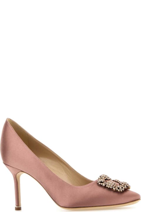 Homeware Manolo Blahnik Antiqued Pink Satin Hangisi Pumps