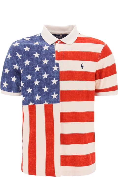 Fashion for Men Polo Ralph Lauren Classic Fit Polo Shirt With Printed Flag