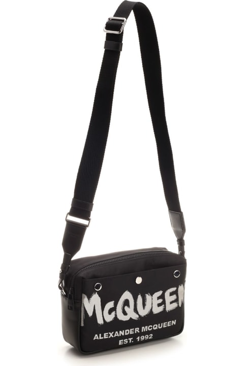 Alexander McQueen Bags for Men Alexander McQueen Graffiti Pintered Camera Bag