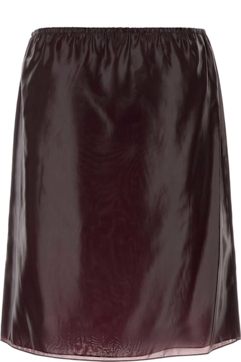 Ferragamo for Women Ferragamo Burgundy Nylon Blend Skirt