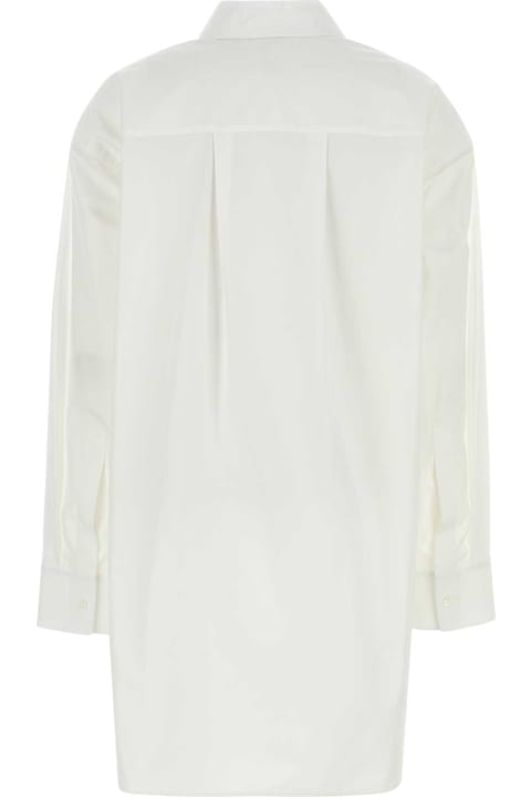 Loewe Topwear for Women Loewe White Poplin Oversize Shirt