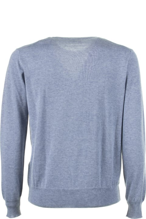 メンズ Alteaのニットウェア Altea Light Blue Crew-neck Sweater