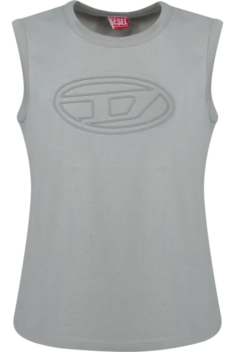 Diesel Sweaters for Women Diesel Big Doval Gray Tank Top