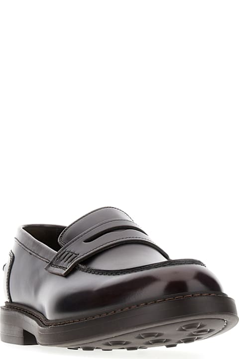 Doucal's Shoes for Men Doucal's Dark Brown Leather Penny Loafers