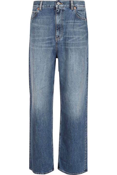 Valentino Garavani Jeans for Women Valentino Garavani Pantalone In Denim | Solid | Medium Blue Denim