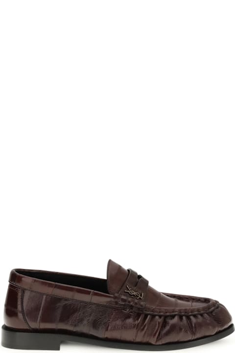 Saint Laurent Flexible Patent Eel Le Loafer Loafers