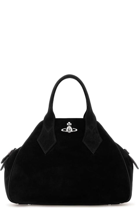 Vivienne Westwood for Kids Vivienne Westwood Black Suede Medium Yasmine Handbag