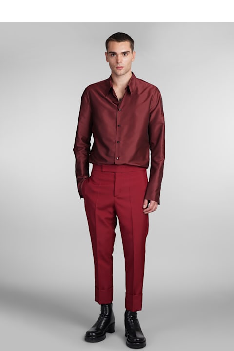 Sapio for Men Sapio N7 Pants In Bordeaux Polyester