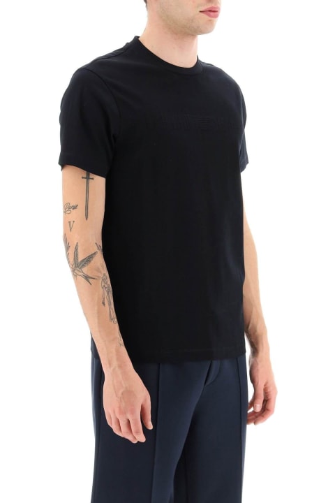 Fashion for Men Emporio Armani Cotton T-shirt With Jacquard Logo