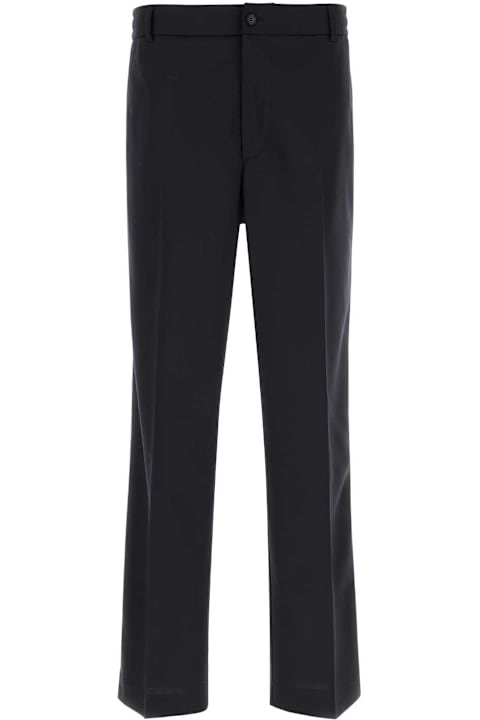 Moncler الملابس لـ القسم الرجالي Moncler Dark Blue Stretch Wool Blend Pant