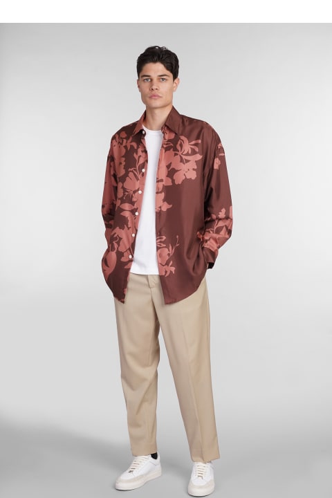 Clothing for Men costumein Valentino Shirt In Brown Silk